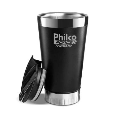 Imagem de Copo Térmico Com Tampa Pth01P Philco 475Ml Preto