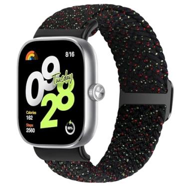 Imagem de WNIPH Pulseiras trançadas compatíveis com Xiaomi Redmi Watch 5/Watch 4/Smart Band 9 Pro/8 Pro, pulseiras de substituição de nylon esportivas elásticas ajustáveis para mulheres e homens