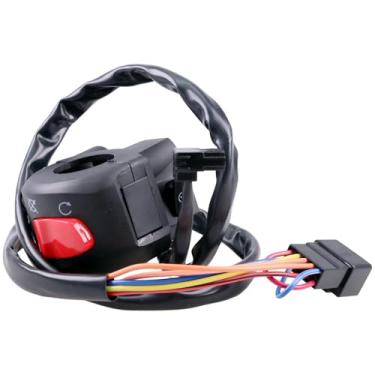 Imagem de WQSING Interruptor de controle do guidão Start Kill Stop 37200-33E31 compatível com Suzuki SV650 GSX750F GSX600F Bandit 1200 600 Katana 600 750 Hayabusa GSX1300R 1300 TL1000 GZ250 GSF12000 GSF600 0