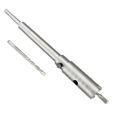 Imagem de Serra de furo de concreto de 32 mm, broca de núcleo de aço de tungstênio de 32 mm para bloco de concreto, tijolo, rocha, paredes de tábuas para tubos ou mini linhas divididas, com haste SDS Plus e 2