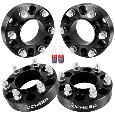 Imagem de Richeer Espaçadores de roda centralizados de 1,5'' 6x135 para F150 2004-2014, espaçador de roda 6x135 com pino 14x2 e furo de 87,1 mm para expedição 2003-2014, navegador 2003-2014, Mark LT 2005-2014
