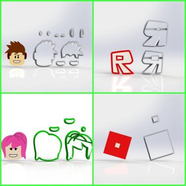 Imagem de Cortador Kit Roblox - 4 Modelos Modulares Tamanho 5 Cm