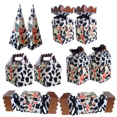 Imagem de Kit Festa Infantil Lembrancinha Fazendinha Vaquinha 50 Peças Decoração Aniversário