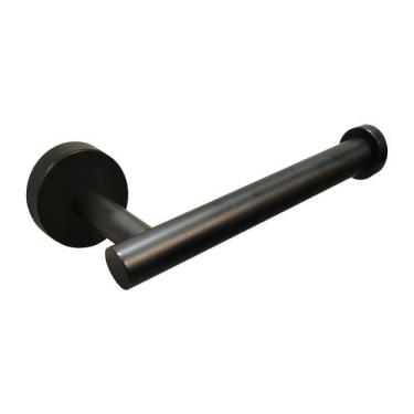Imagem de Porta Papel Higiênico Papeleiro Redondo Inox Preto - RENO