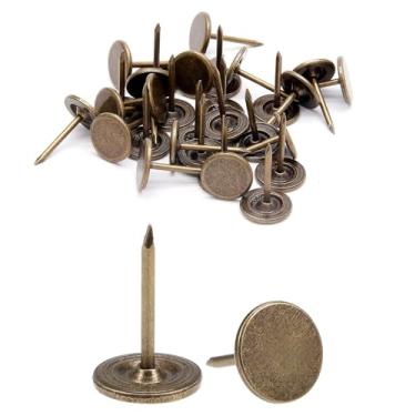 Imagem de Brozen Tachinhas de polegar resistentes, pinos extralongos para estofados, tapetes e superfícies de madeira, 100 peças