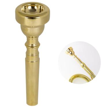 Imagem de Bocais de trompete banhados a ouro 3C bocais de trompete adequados para iniciantes e profissionais acessórios de instrumento de trompete