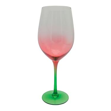Imagem de Jogo de 2 Taças para Vinho em Vidro 550Ml A25Cm Vermelho Degradê Fracalanza - Full Fit