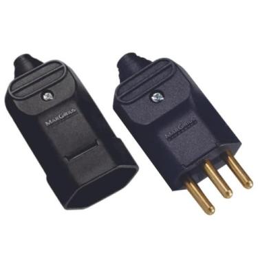 Imagem de Plugue Macho e Tomada Femea Com 3 Pinos 20A 2P+T Margirus - Margirius