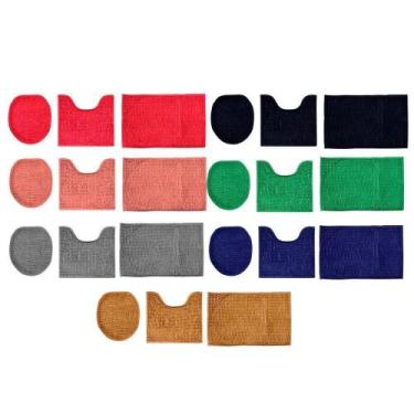 Imagem de Jogo Tapete Banheiro Microfibra Antiderrapante Soft Ball - Rio Home