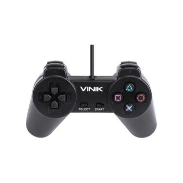 Imagem de Controle Pc Usb Ps1/playstation 1 Preto - Retrô - Vinik Play 1 Preto