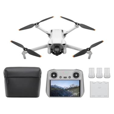 Imagem de DJI Combo Mini 3 Fly More (DJI RC), drones com câmera para adultos 4K, 3 baterias para tempo de voo de 114 minutos, disparo vertical, transmissão de vídeo de 10 km, mini drone leve para iniciantes