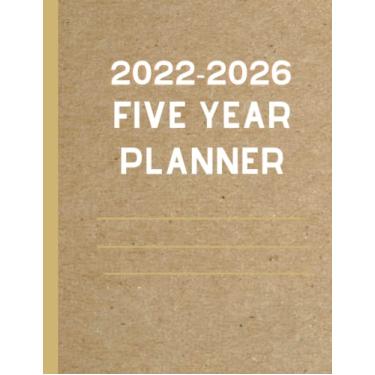 Imagem de 2022-2026 Five Year Planner: Journal parfait pour cinq ans 170 page de format 8.5x11 pouces. Nous avons inclus un calendrier hebdomadaire, des grilles ... pour vous aider à organiser votre vie.