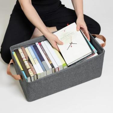 Imagem de Caixa Organizadora Estrutura Metal Guarda Roupa Brinquedos Toalhas Lençois 47x27cm Retrátil (1)