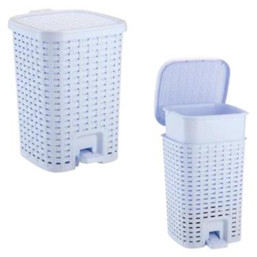 Imagem de Lixeira Smart C/Cesto Interno Pedal/Amortecedor Na Tampa 15L - Monte L