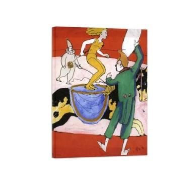 Imagem de Pinturas Famosas em Tela-Quadros Decorativos-At Circus-Pôster e Impressões para Sala de Estar e Casa 50x70cm20x27in Tela Embrulhada