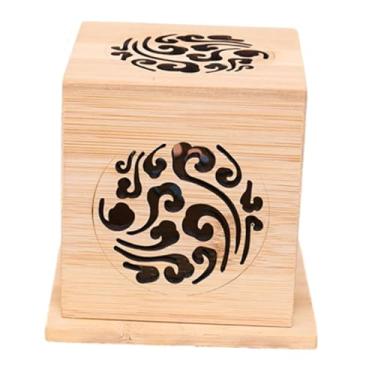 Imagem de WeiLaiKeQi Estojo para queimador de incenso, ornamento de bambu, decoração para casa, suporte de incenso portátil, peça central de mesa para sala de chá,