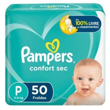 Imagem de Fralda Pampers Confortsec Mega P 50 unidades, P, 50