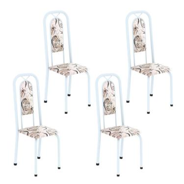 Imagem de Cadeiras para Sala de Jantar 4 Unidades Lara Arabesco/ Branco