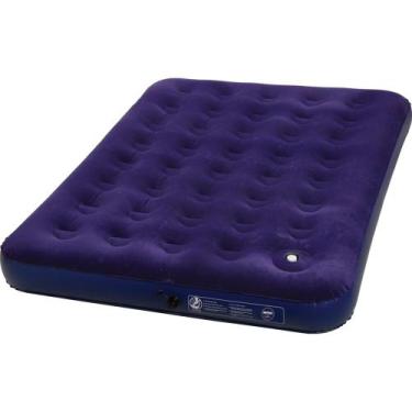 Imagem de Colchao Inflavel Casal+Inflador Embutido+Reparo Cor Azul MOR