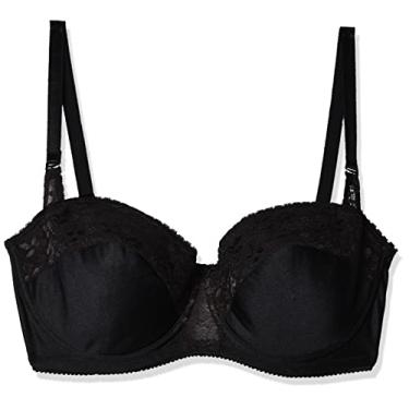 Imagem de Carnival Sutiã feminino de renda sem alças, Preto, 42DDD
