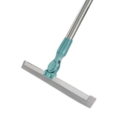 Imagem de Rodo Mop Vassoura de Silicone Mágica Giratório com Cabo Extensor - Ideal para Limpeza de Piso, Vidro e Azulejos (1.04 metros)