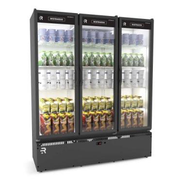 Imagem de Auto Serviço Vanguard Resfriados Refrimate 3 Portas Preto e Branco 220