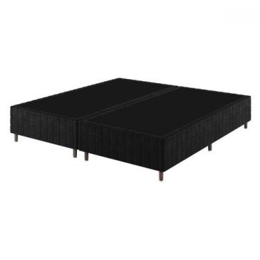 Imagem de Base de Cama Box King Lunare Bordado Preto - Vian, Preto