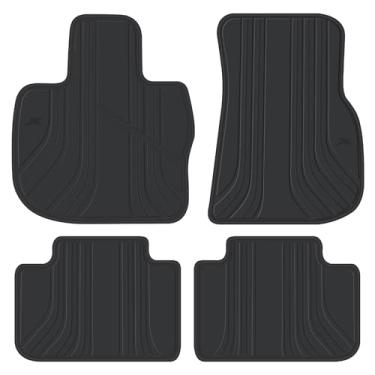 Imagem de Tapete de piso San Auto para carro ajuste personalizado para BMW X3 G01 X4 G02 2018 2019 2020 forro de borracha preta Auto Floor conjunto de proteção para todos os climas resistente sem odorSan Auto HD-JD-20-3
