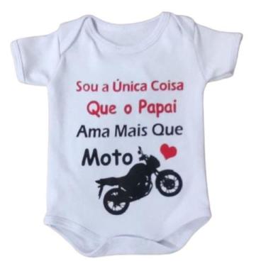 Imagem de Body Infantil Manga Curta Branco Temático Bebê Frase 100% Suedine - Sa