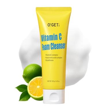 Imagem de O!GETi Limpador de espuma de vitamina C – Espuma de limpeza facial com espuma de 120 g/4,5 oz, espuma de limpeza perfeita de poros com complexo de vitamina C e Vita 12, sabonete facial para pele seca e sensível, redução de sebo, controle de umidade e minimização dos poros, item de iniciante coreano,