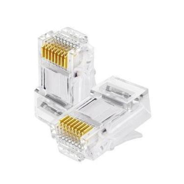 Imagem de 20x Conector Modular Rj45 Hayom Cat5e Para Cabo De Rede Lan