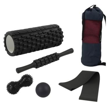 Imagem de Conjunto De Yoga Completo Kit com 5 Peças Pilates Alongamentos com Bastão Massageador