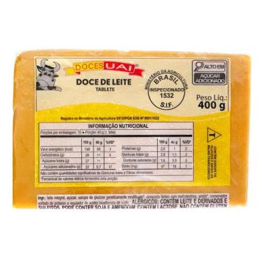 Imagem de Doce de Leite em Tablete Doces Uai 400g