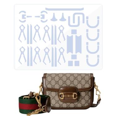 Imagem de BagArmor Película protetora de hardware, compatível com Gucci Web Mini Horsebit 1955 Bolsa de ombro Adesivo de ferragem transparente, antiarranhões, transparente