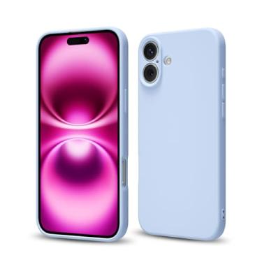 Imagem de Capa de telefone Svaove para iPhone 16 Plus de silicone líquido, capa de telefone fina ultrafina minimalista, bonita, lisa, brilhante, cor sólida, fosca, borracha macia, gelatina, plástico, TPU
