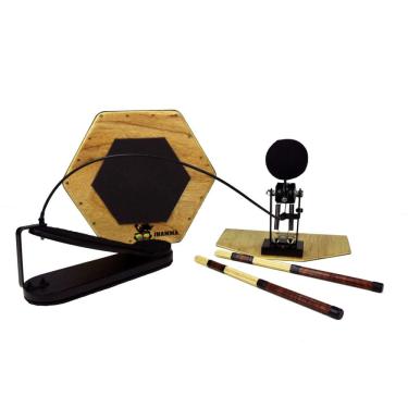 Imagem de Pedal Para Cajon + Caixa Cajon + Baquetas Jhamma Percussões