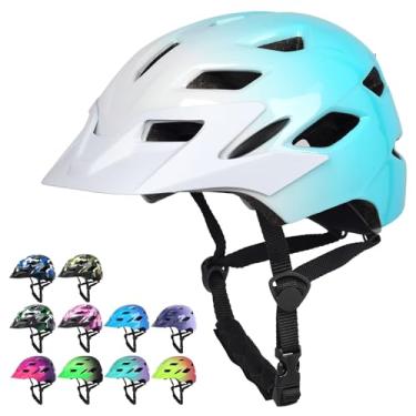 Imagem de Bavilk Capacete de bicicleta infantil, meninos, meninas, com luz de LED, viseira destacável para crianças, jovens, adolescentes, multiesportivos, para patinação, ciclismo, scooter, skate ajustável e