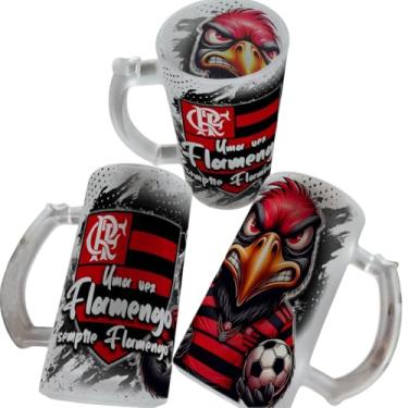 Imagem de Caneca De Chopp De Vidro 475ml Personalizada Com Seu Time (Flamengo)