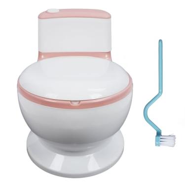 Imagem de Crianças Treinamento do Potty Treinamento Seat Ergonomia Seguro confortável Ajustável Removível Potty Pot Cadeira de higiene para crianças portáteis para crianças Viagens em casa (Rosa)