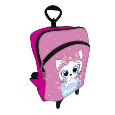 Imagem de Mochila Plus Bolsa Escolar C/ Carinho - Gatinha - Criarte Presentes