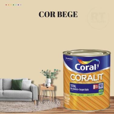 Imagem de Esmalte Sintético Base Água Coral Coralit 800ml Tinta Cor Marrom Aceti