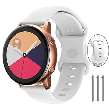 Imagem de TOOLAIK Pulseiras de silicone de 20 mm compatíveis com samsung galaxy watch 4 de 40 mm/44 mm e Samsung Active 2 de 40 mm/44 mm, para Galaxy Watch 3 de 41 mm/Galaxy Watch de 42 mm/Gear S2 Classic