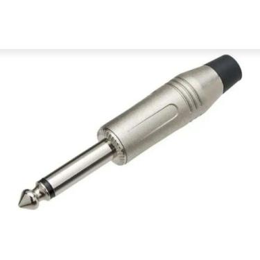 Imagem de Plugue Conector P10 Mono Niquel Mxt Profissional Kit 5 Peças, Preto