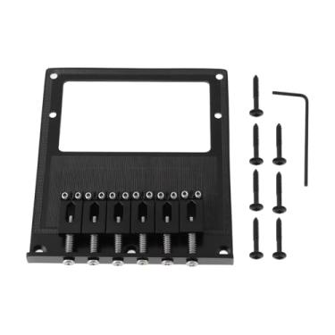 Imagem de Briny River Ponte de guitarra 101 x 89 mm compatível com guitarra Telecaster Black Chrome