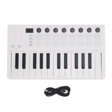 Imagem de Controlador de teclado MIDI 25 key bt sem fio portátil USB alimentado com 16 botões RGB 8 para o estúdio de produção musical Performance