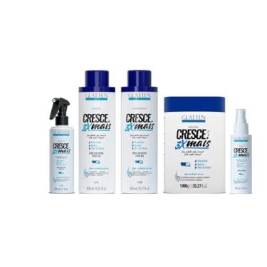 Imagem de Glatten Cresce 3x Mais Shampoo e Condicionador e Máscara e Leave-in e Tônico
