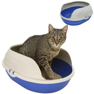 Imagem de Bandeja Higienica Gato Prime Arco Grande Caixa Areia Azul - FURACAO