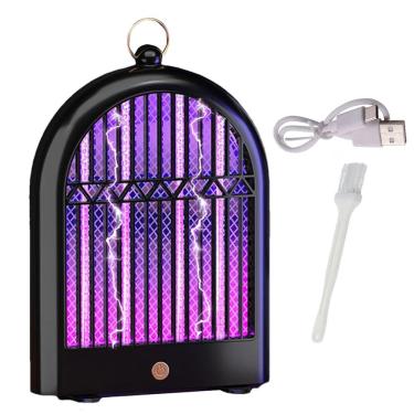 Imagem de Luminaria Repelente Mata Pega Mosca Mosquito Inseto Pernilongo Armadilha Luz Ultravioleta Usb Portatil Gancho Pendurar