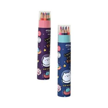 Imagem de Conjunto De Lápis De Cor Vibrantes Pré-Afiados 12/24/36/48 Núcleo Maci