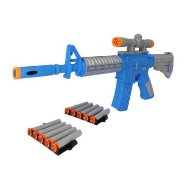 Imagem de Lançador Dardo Espuma Bullet Shoot 42CM Grande 10 Dardos e Suporte - D